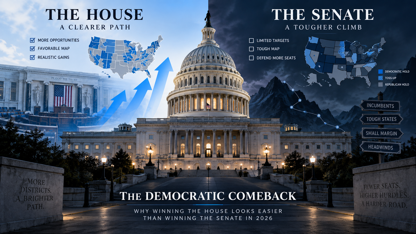 The Democratic Comeback: Why Winning the House Looks Easier Than Winning the Senate in 2026